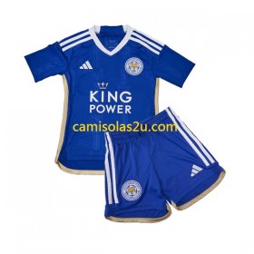 Camisolas de futebol Leicester City Criança Equipamento Principal 2023/24 Manga Curta